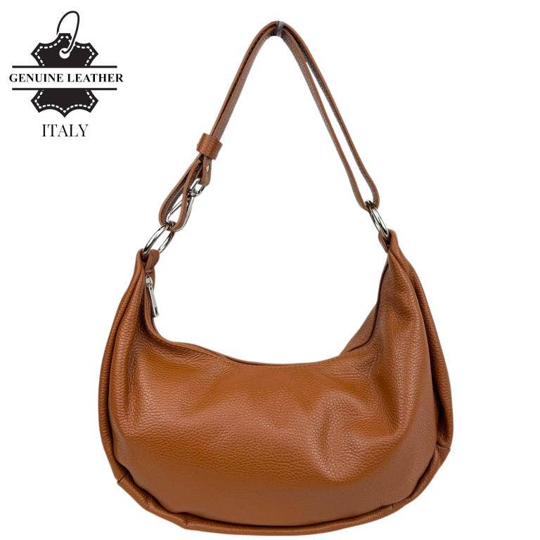 Italian Leather Crescent Design Shoulder Bag 58038