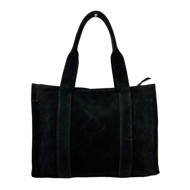 Suede Leather Shopper Bag