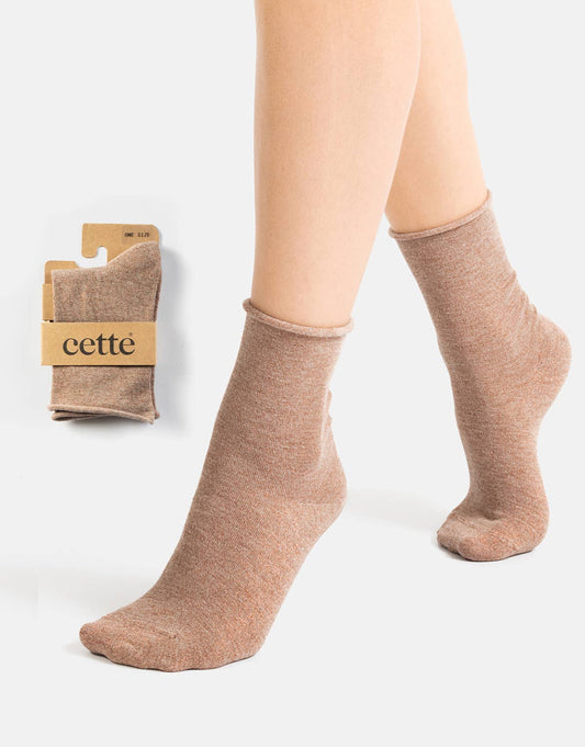 Shiny Socks Glitter Women Ankle Socks Gift Made in Italy