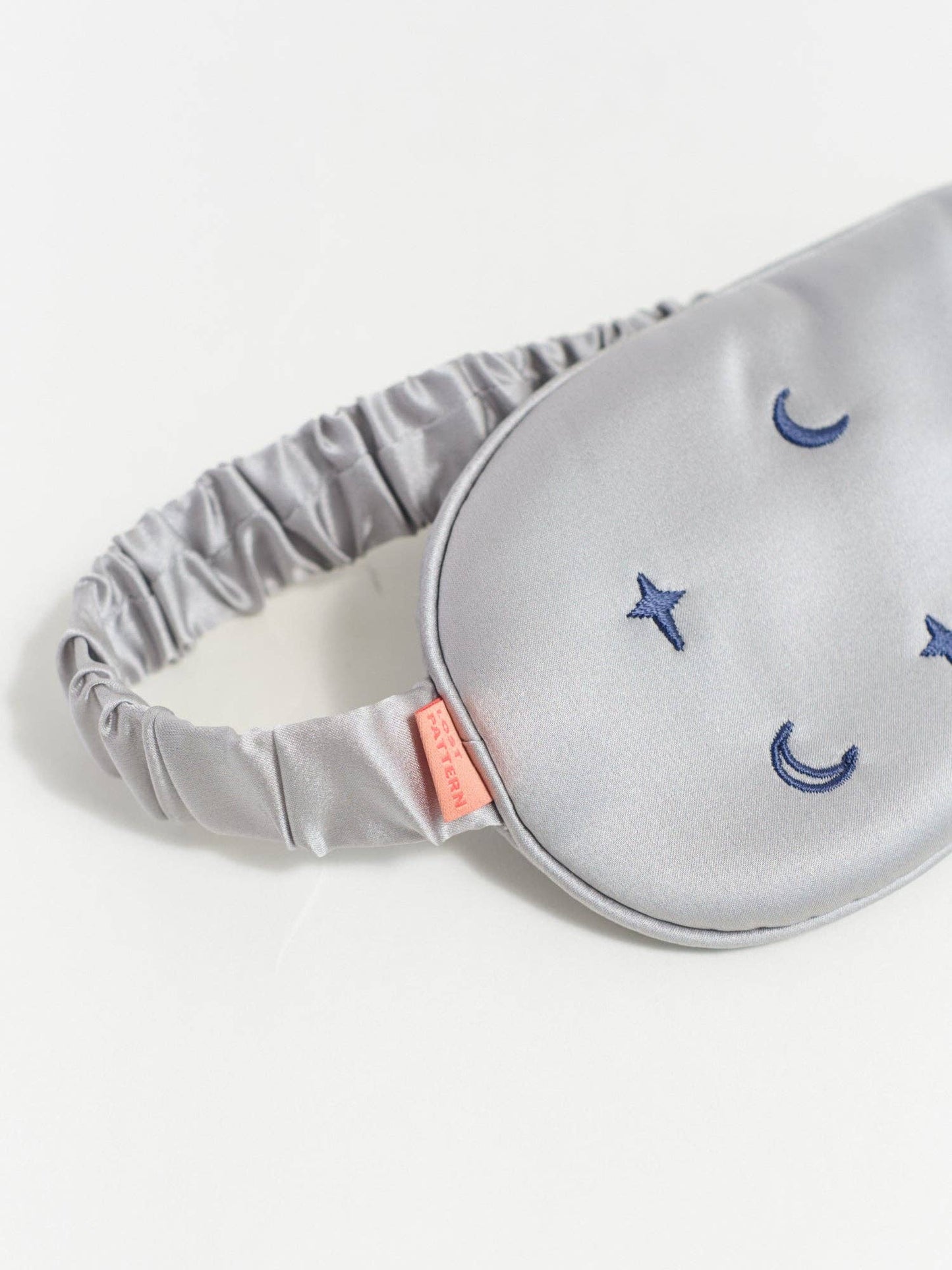 Moonlit Stars Silk Sleep Eye Mask - Silver
