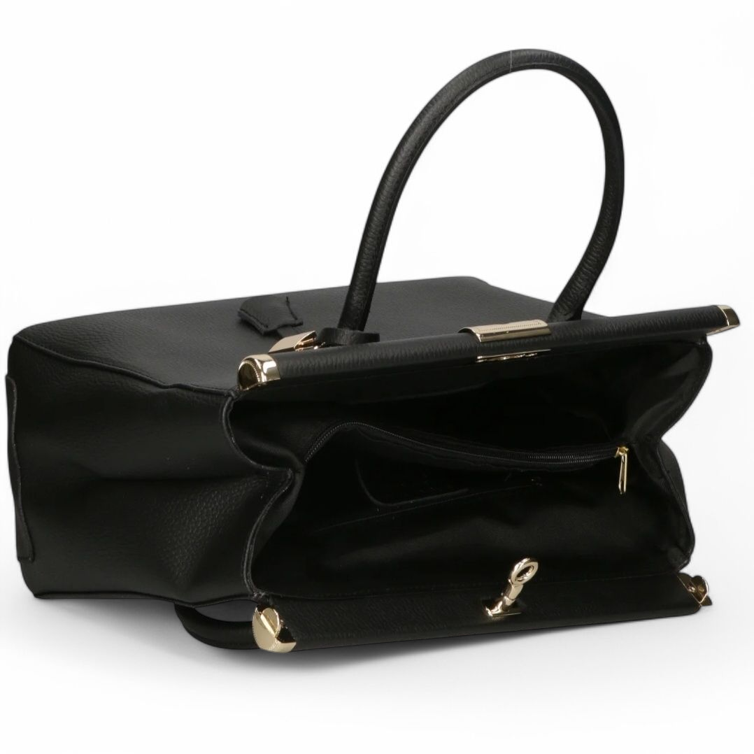 NORA leather bag - Black - Made in Italy