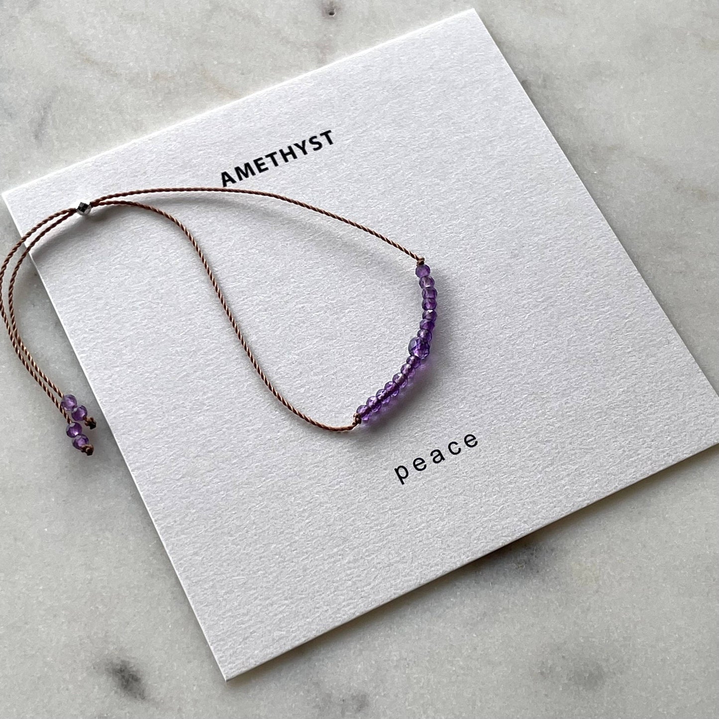 Amethyst Peace Bracelet, Valentine's Day Gift for Her