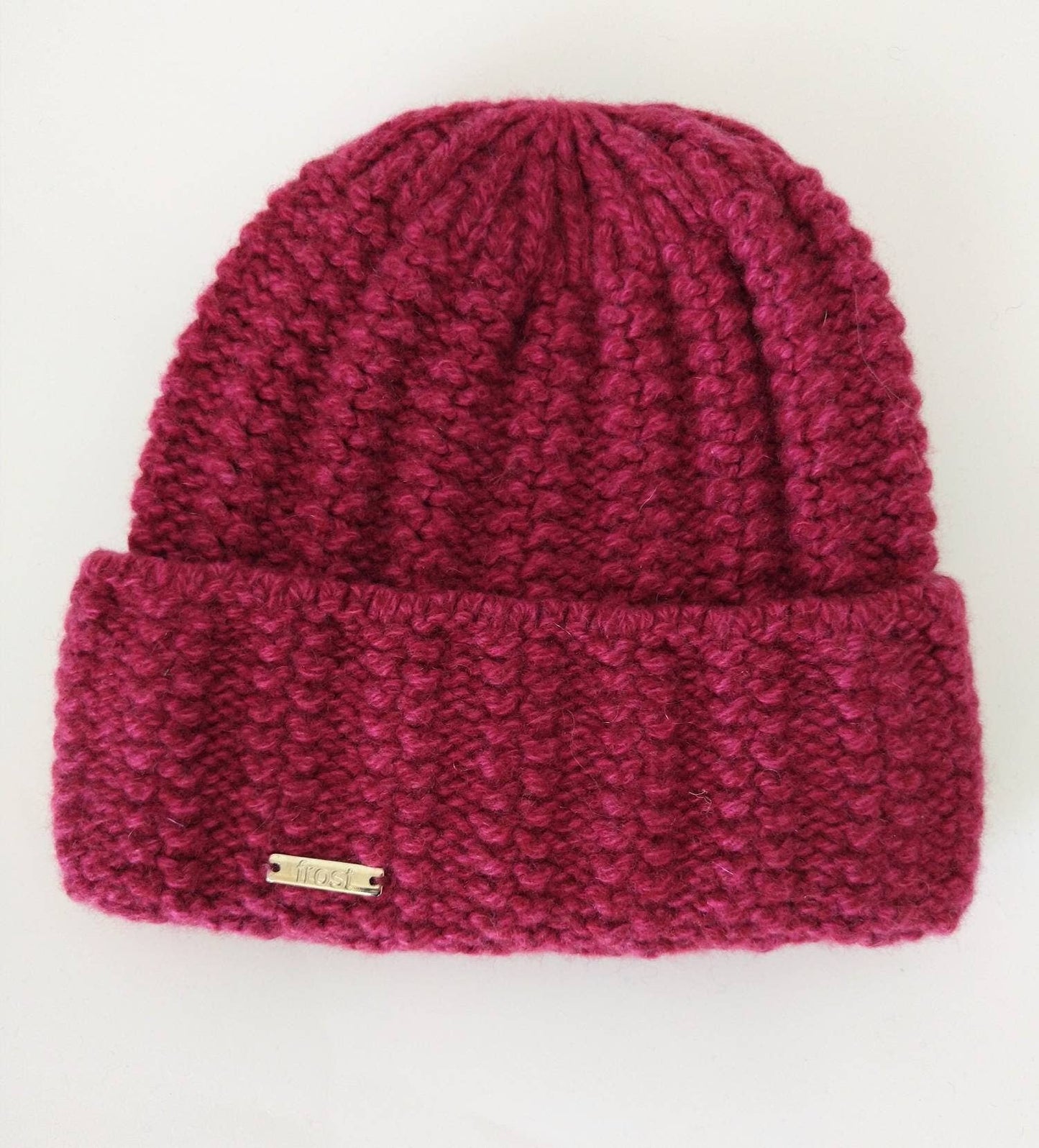Rolled Cuff Cashmere Chunky Knit Beanie Warm Winter Hat