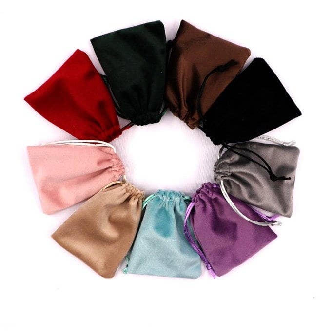 50 pcs Silky Velvet Pouch 2.75" x 3.5" Super Soft Gift Bag