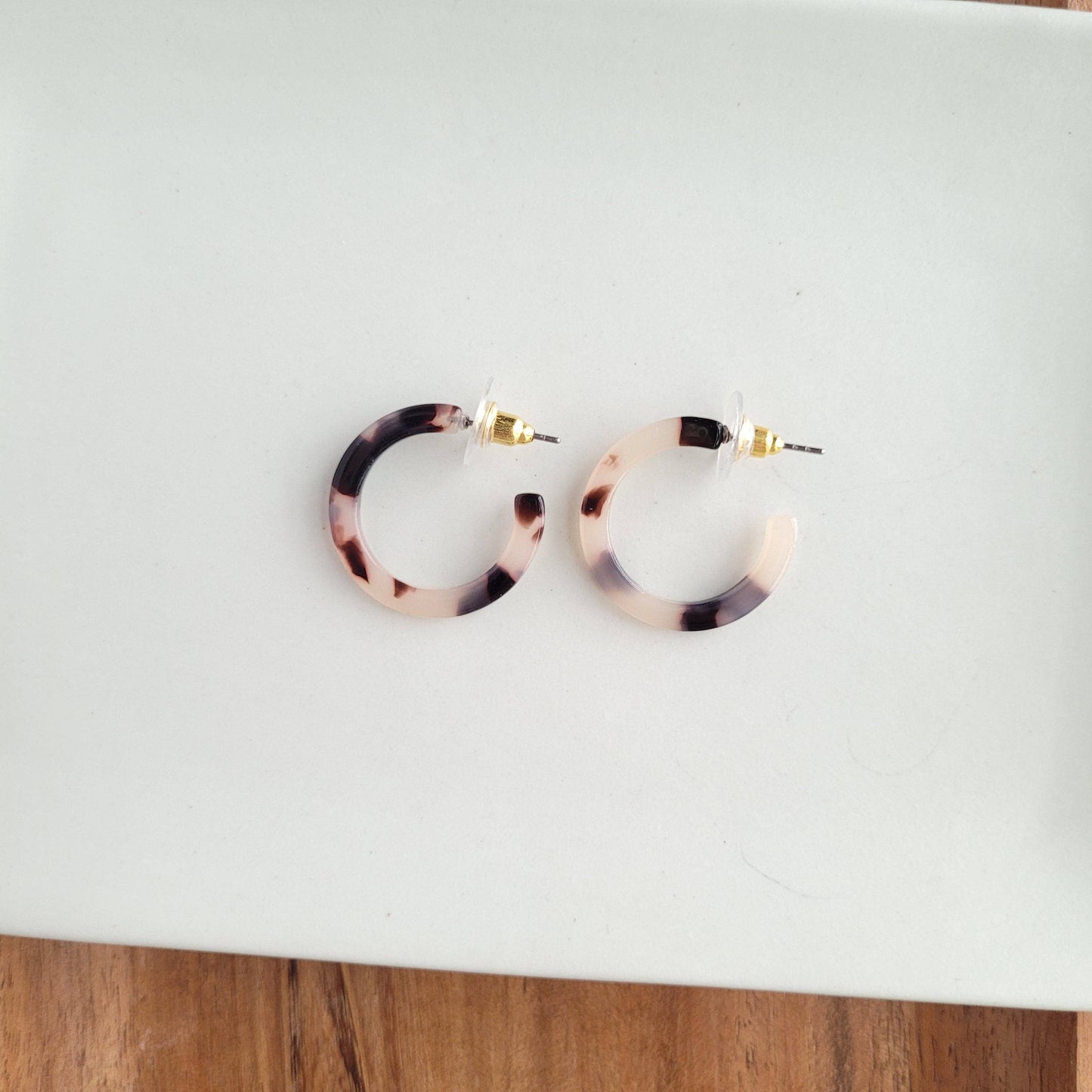 Cam Mini Hoops - Blonde Tortoise // Jewelry, Earrings, Fall