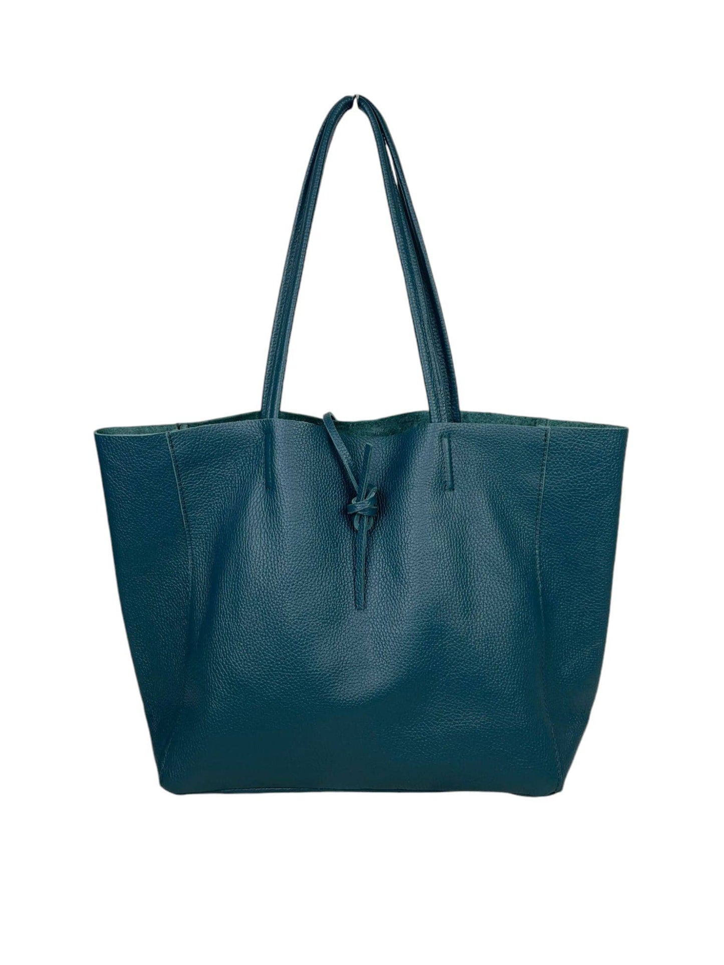 Leather Large University Shopper Bag