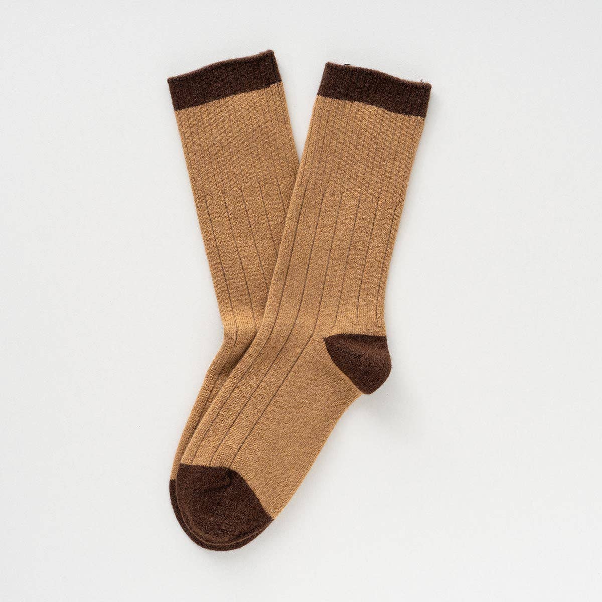 KLUE Merino Wool socks with Bands | Caramel and Brown