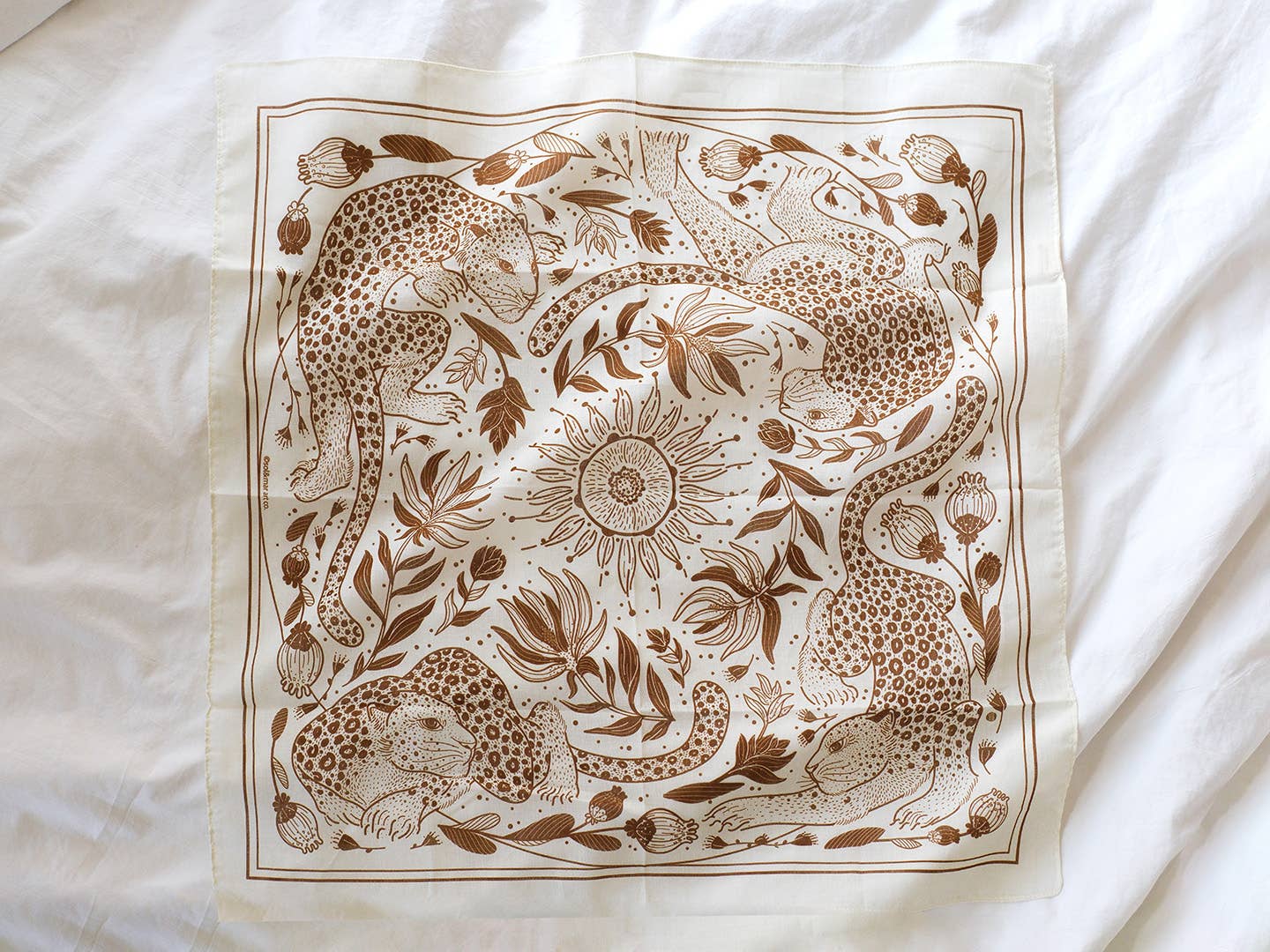 Leopard, and the Sun Bandana Scarf (Off-White/ Redesigned)