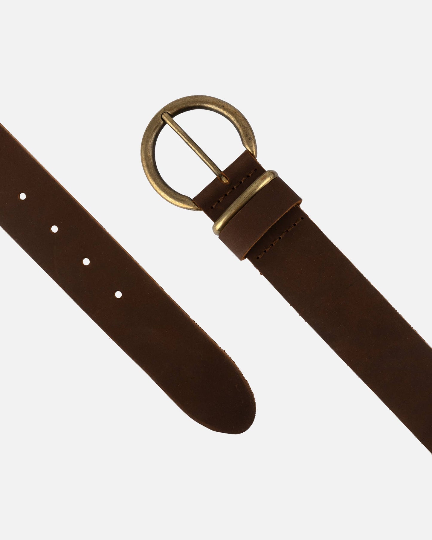 Leah | Classic Round Buckle Leather Belt