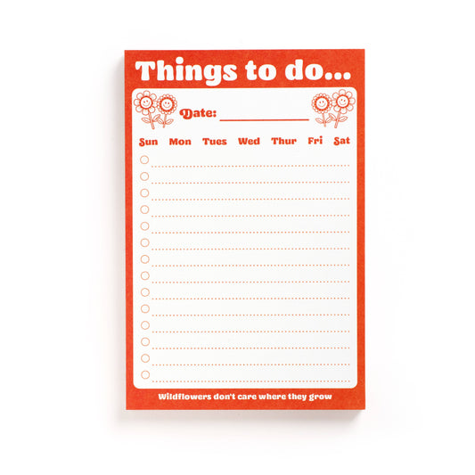 Things To Do Wildflower Notepad