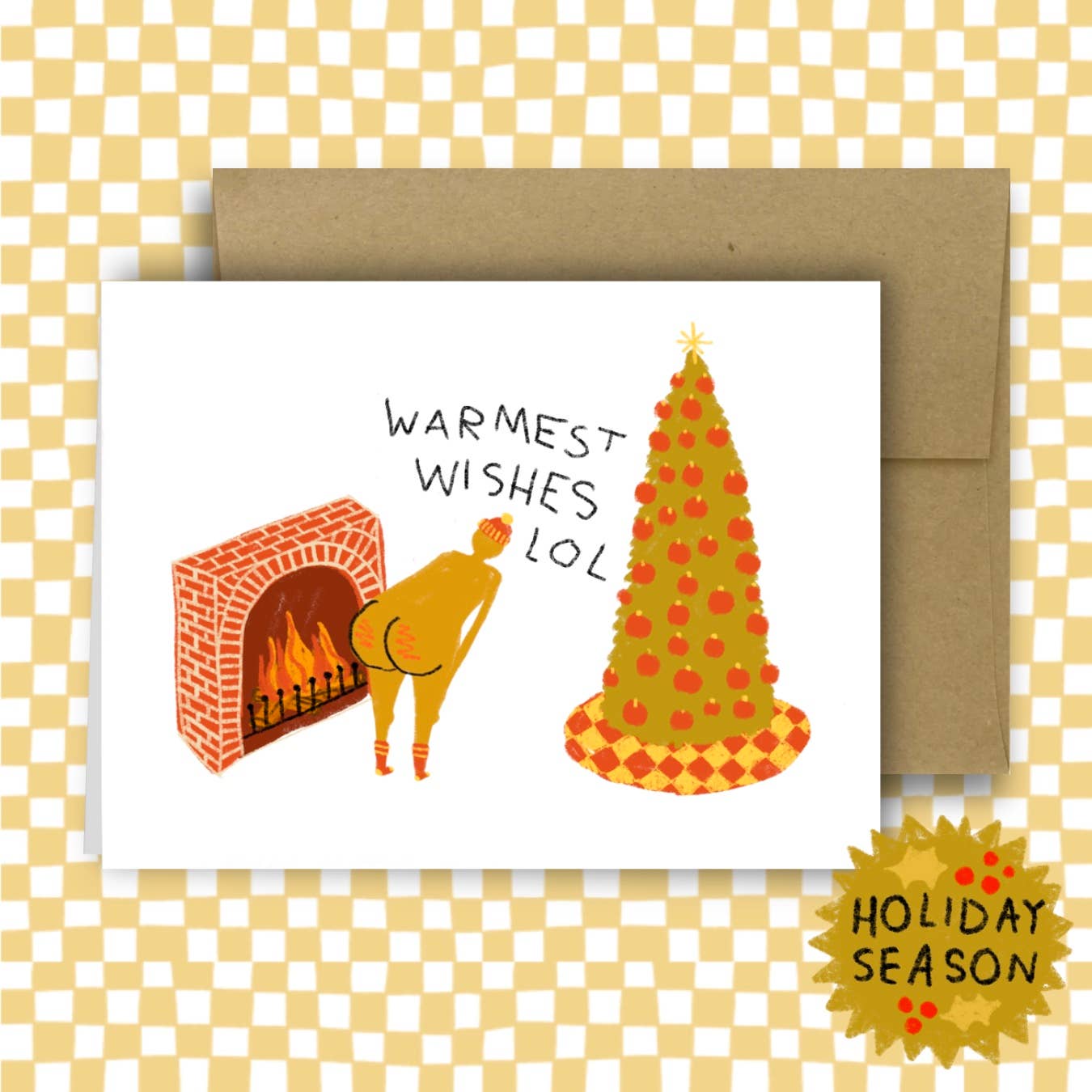 WARMEST WISHES Holiday Card