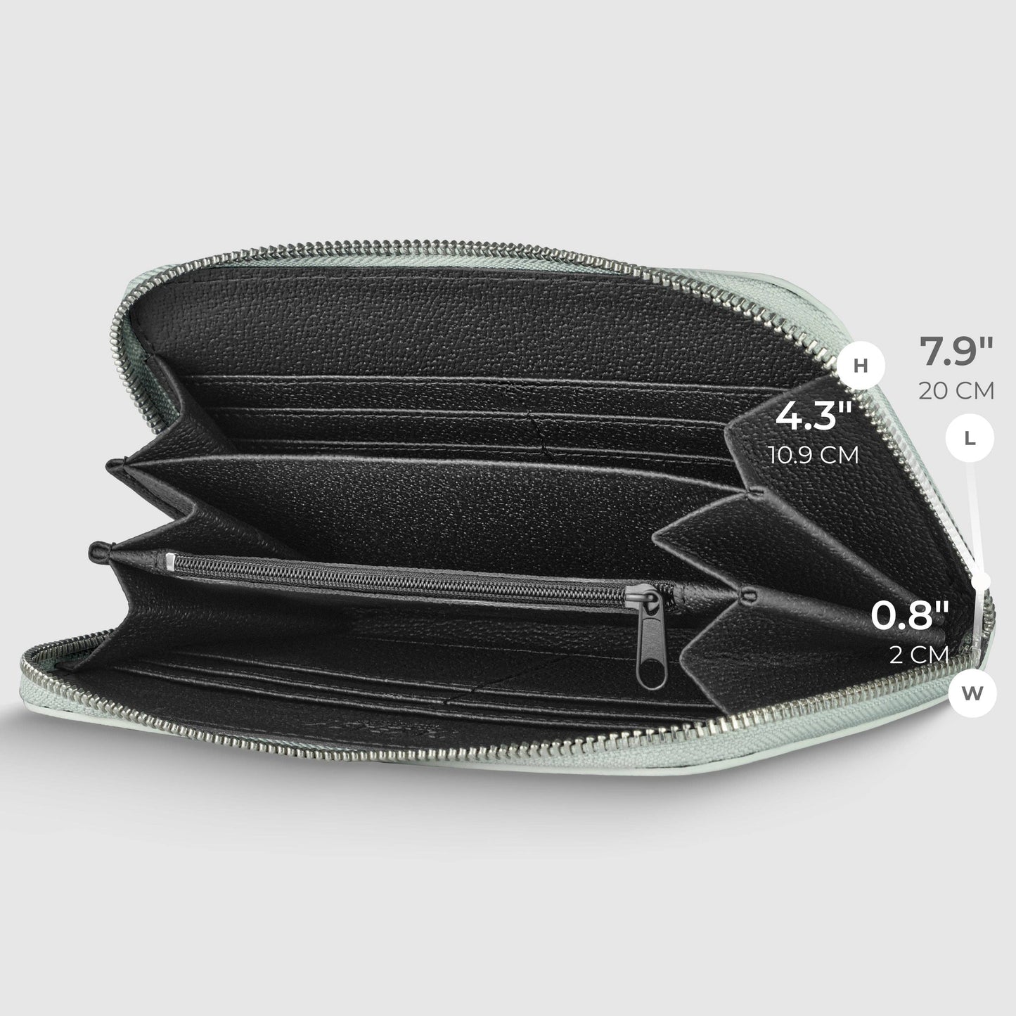 Italian Genuine Metallic Calf Leather Wallet 651088
