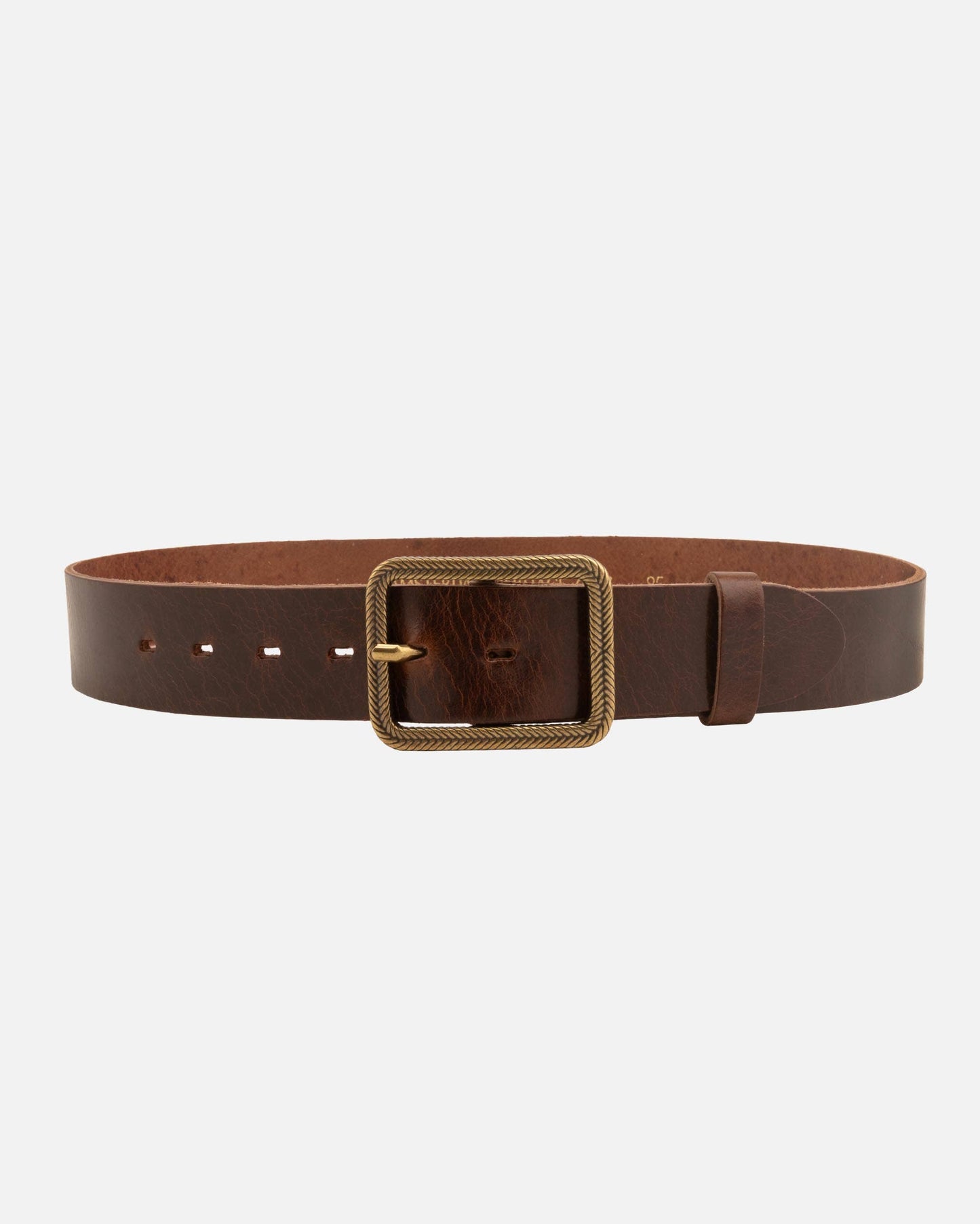 Hedy | Vintage Gold Buckle Leather Belt