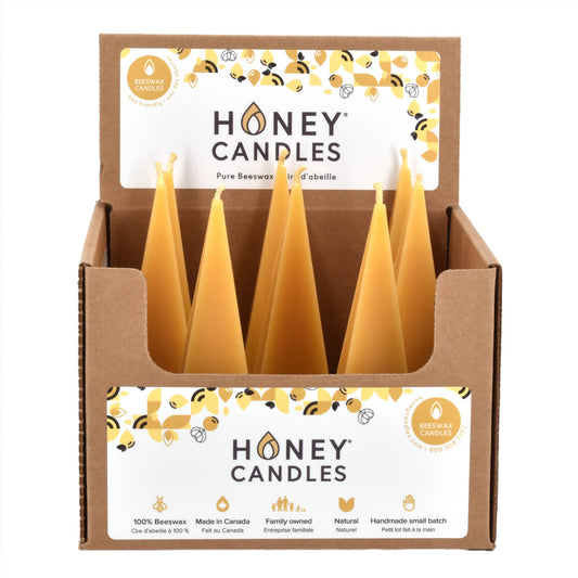 Natural Beeswax Pyramid Candles