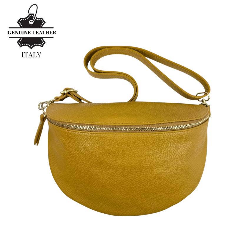 Large Italian Leather Crossbody/Waist Bag