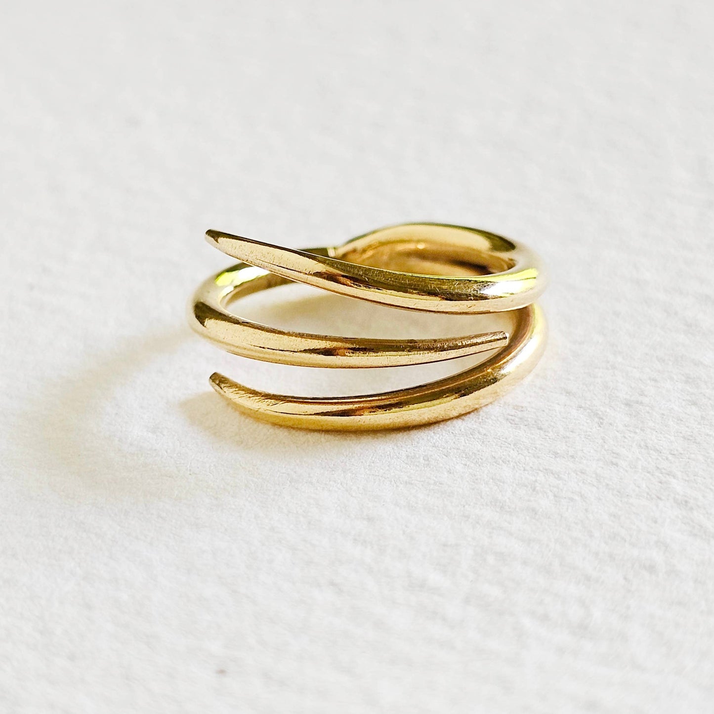 Brass ring triple spike wrap talen collection