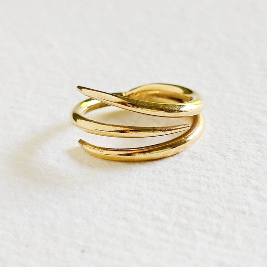 Brass ring triple spike wrap talen collection