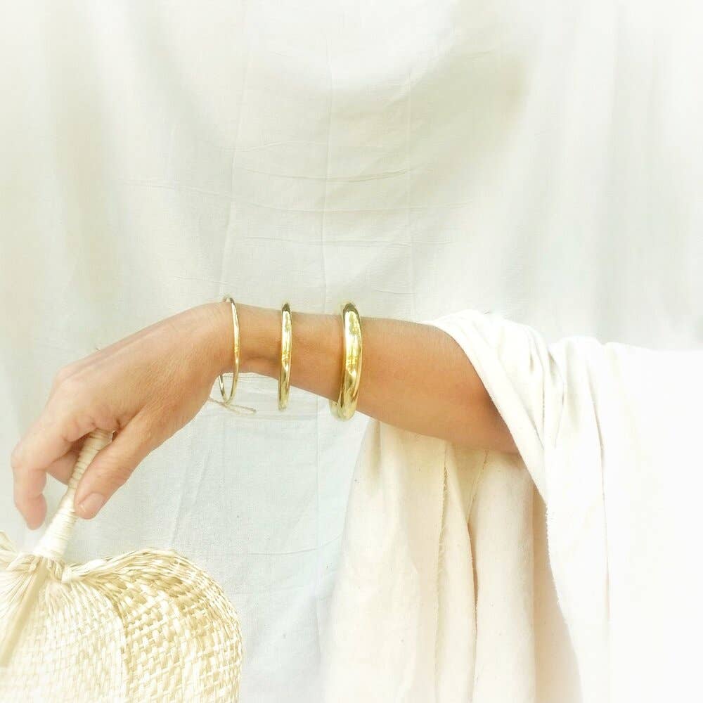 Brass simple Simplicity Bangle bracelet Set