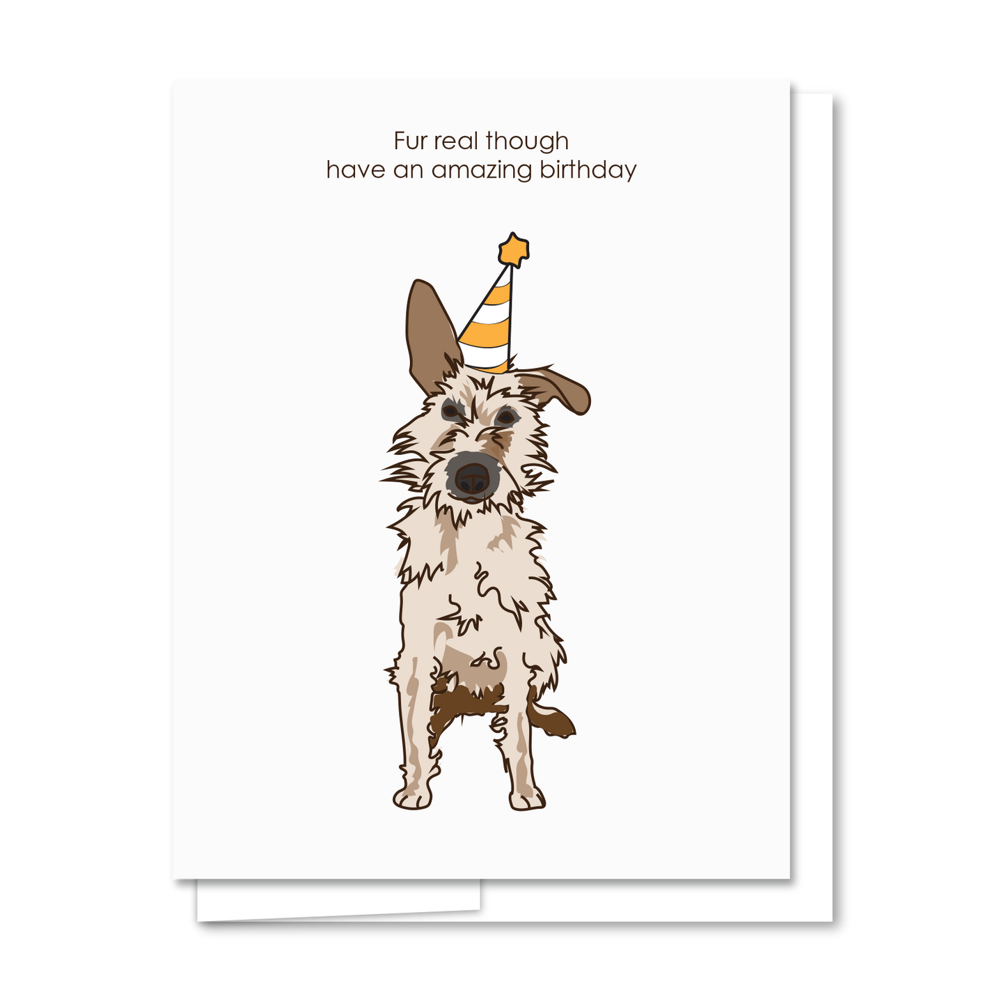 Fur real though - Illustrated Cute Birthday Card