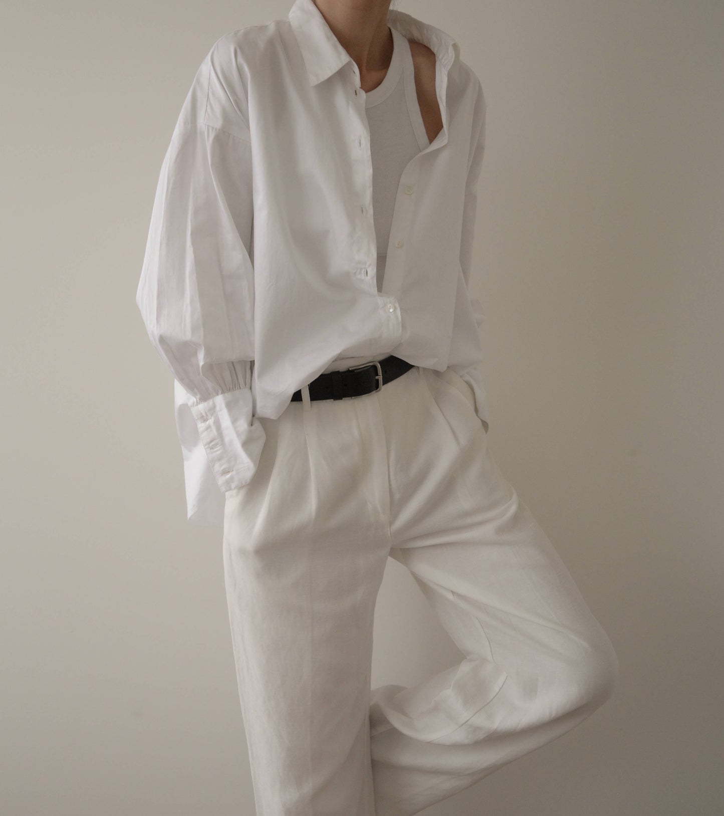 Museo Button Down Shirt | White Poplin