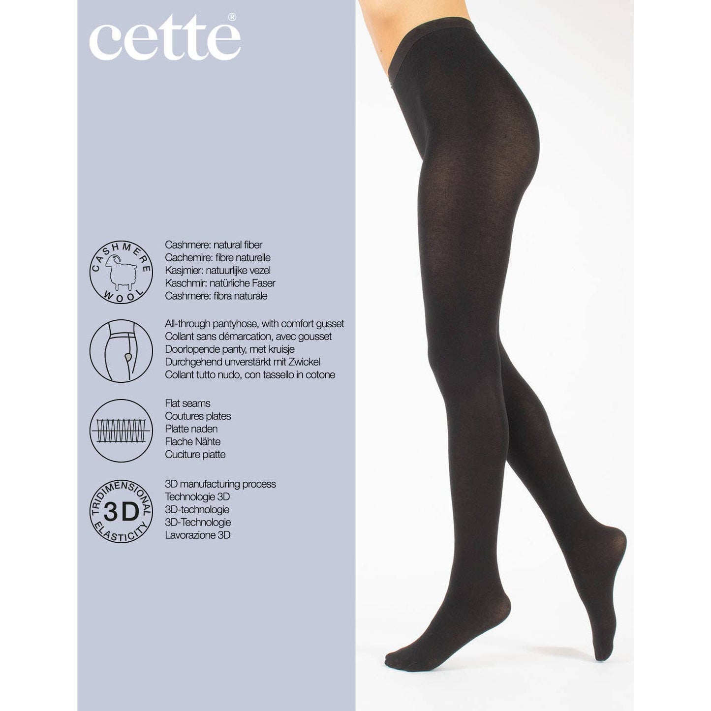 Cashmere Wool Tights 150 DEN | 3 Colors