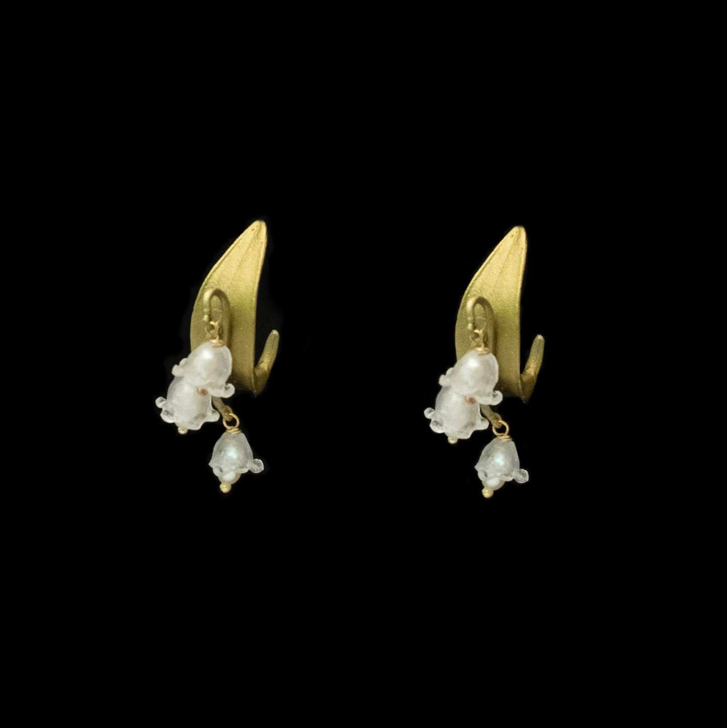 Lily of the Valley Hoop Post Earrings