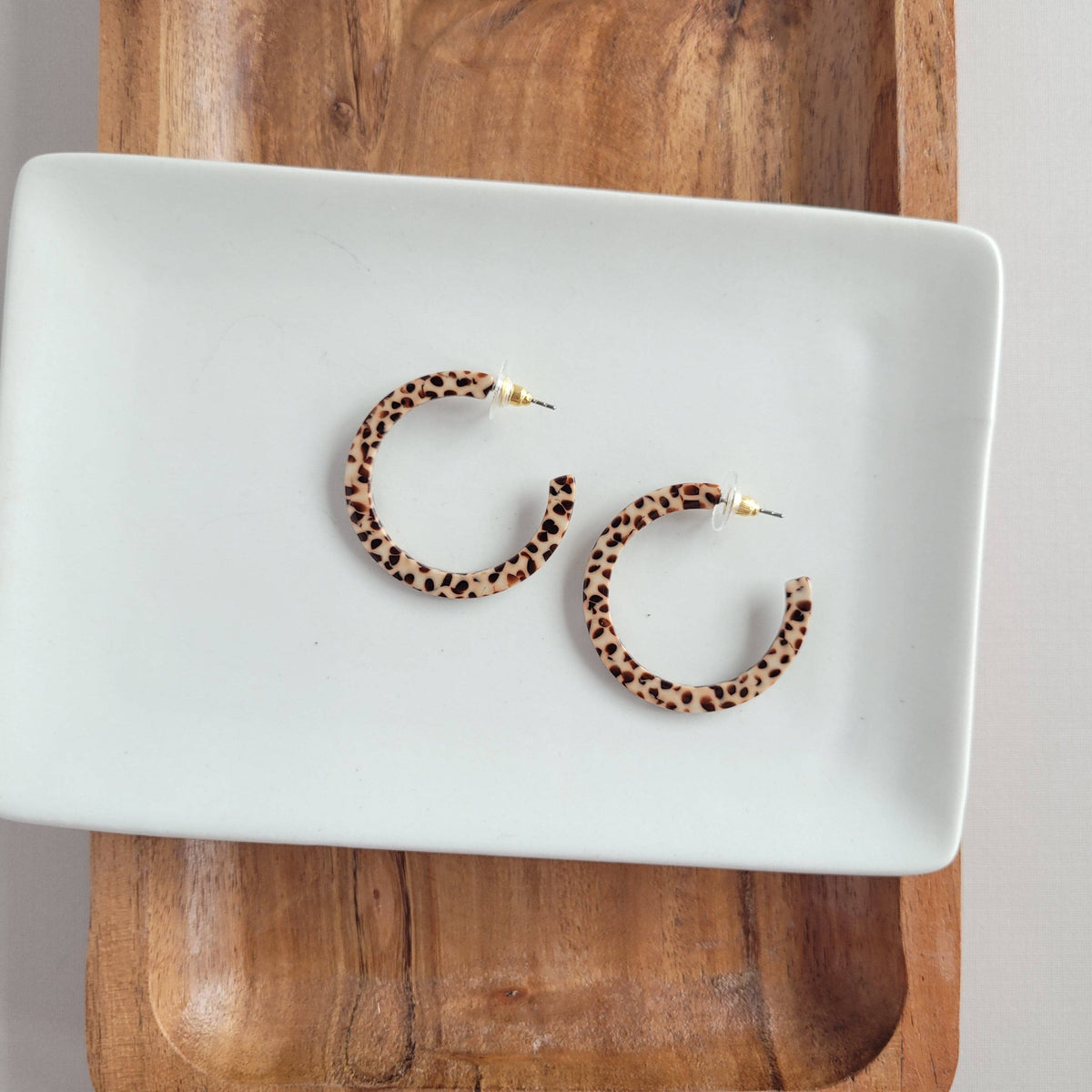 Camy Hoops - Brown Dot // Jewelry, Earrings, Fall
