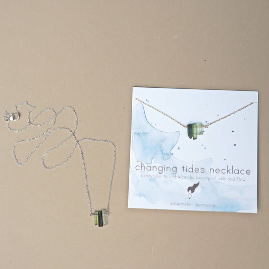 "Changing Tides" Blue-Green Tourmaline Necklace
