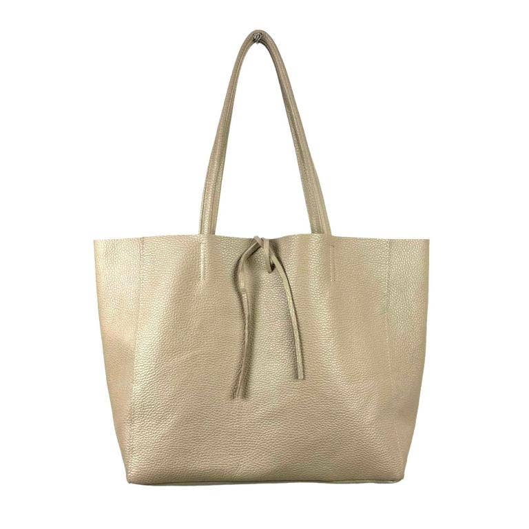 Leather Large University Shopper Bag