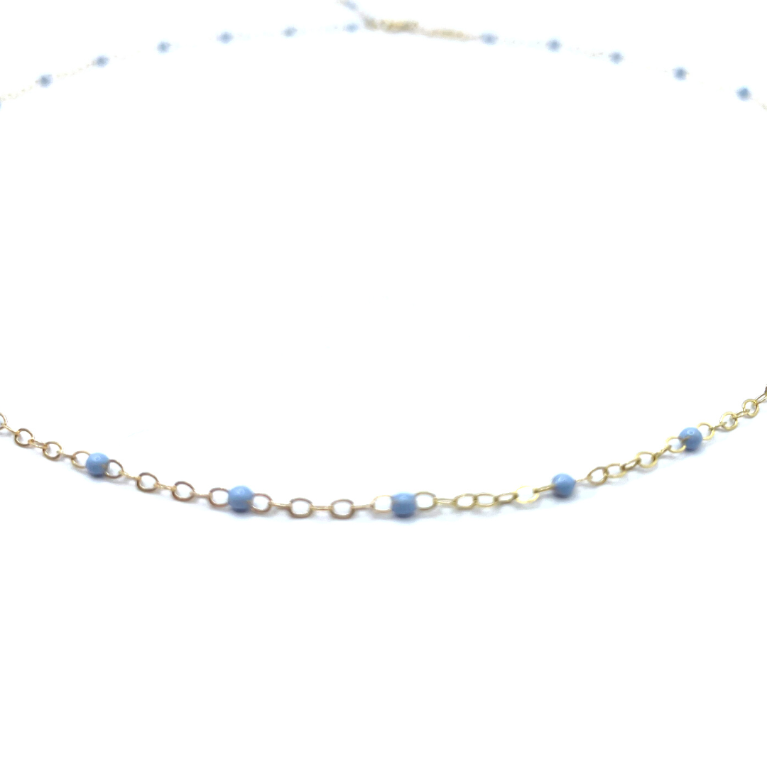 The Dotsy Necklace - 14k Gold-Filled & Epoxy - Waterproof!