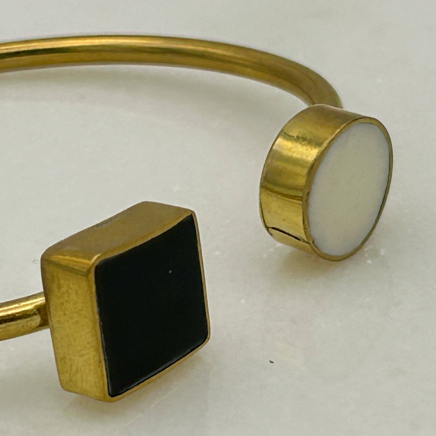 Circle + Square Cuff Bracelet- #ABM01