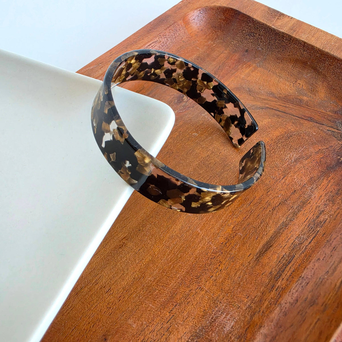Brynn Bracelet - Black & Bronze - Standard // Cuff, Bangle