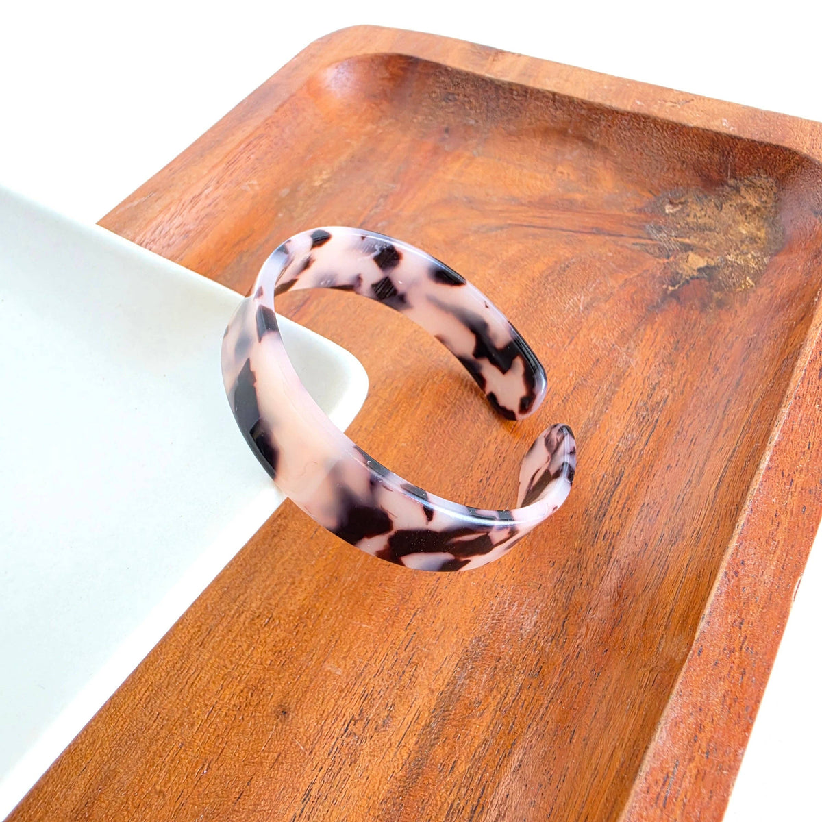 Brynn Bracelet - Blonde Tortoise - Small // Cuff Bangle