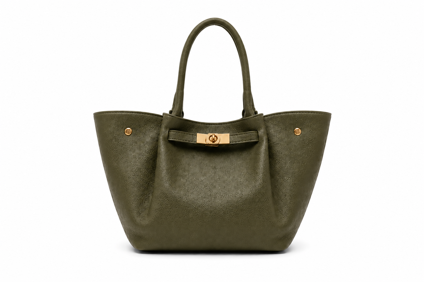 Yara Khaki Leather Handbag – Made in Italy