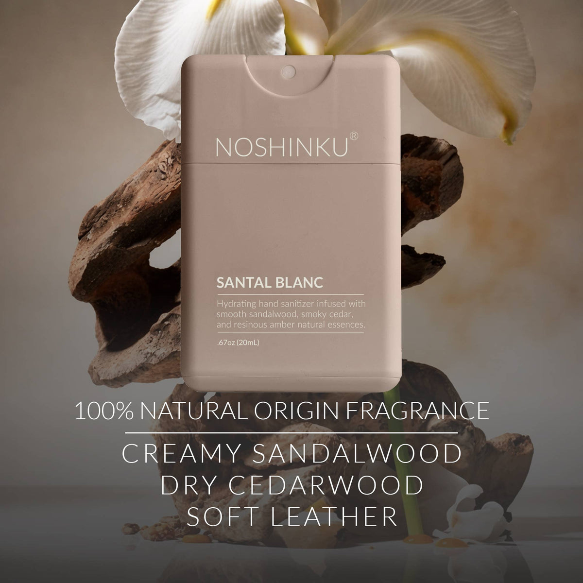 Santal Blanc Hydrating Hand Sanitizer Spray Refill Pouch