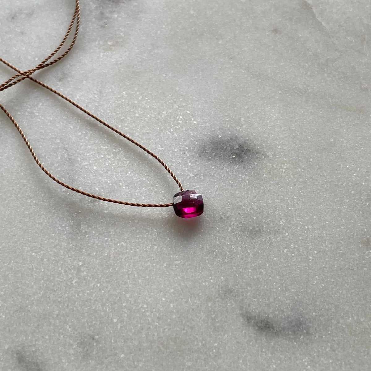Garnet Energy Necklace, Gemstone Intention Necklace