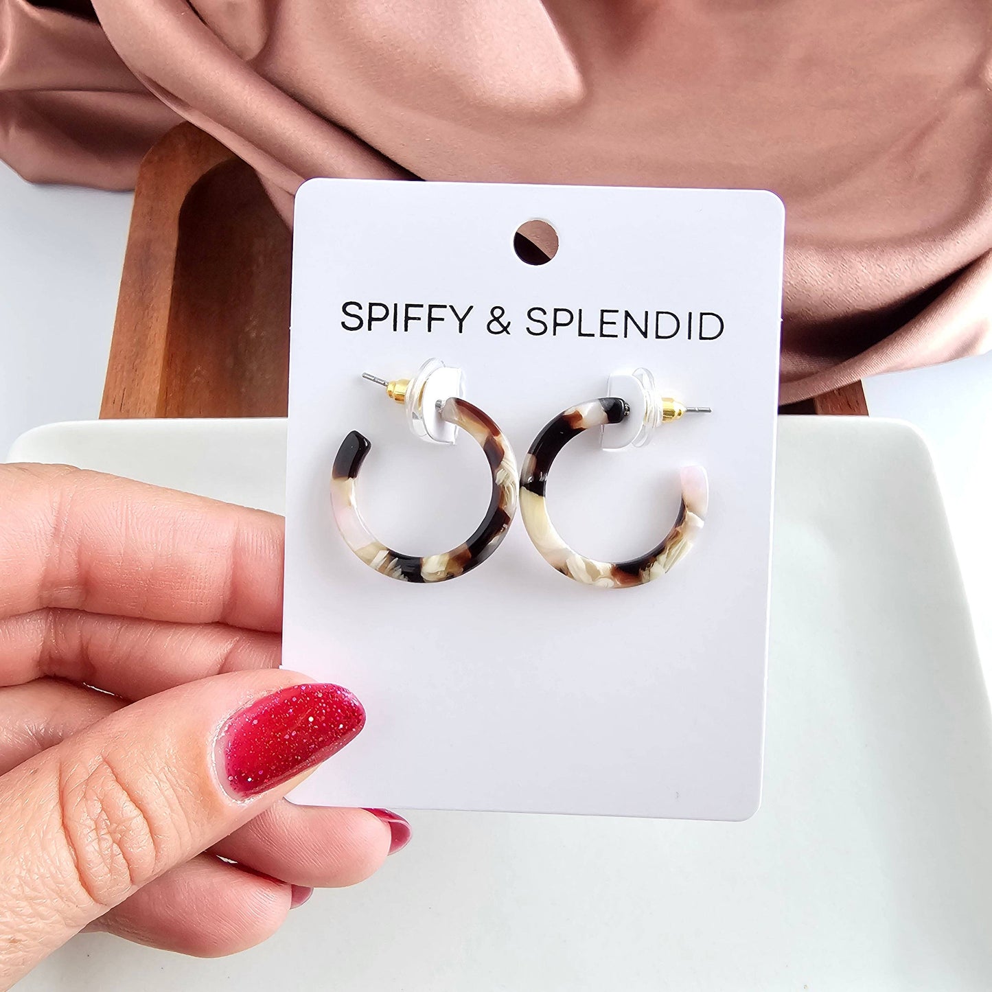 Cam Mini Hoops -  Chai Tea // Jewelry, Earrings, Fall