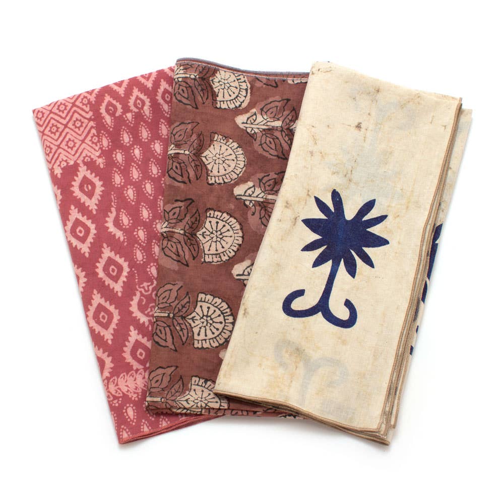 Dusty Brick Block Print Bandana