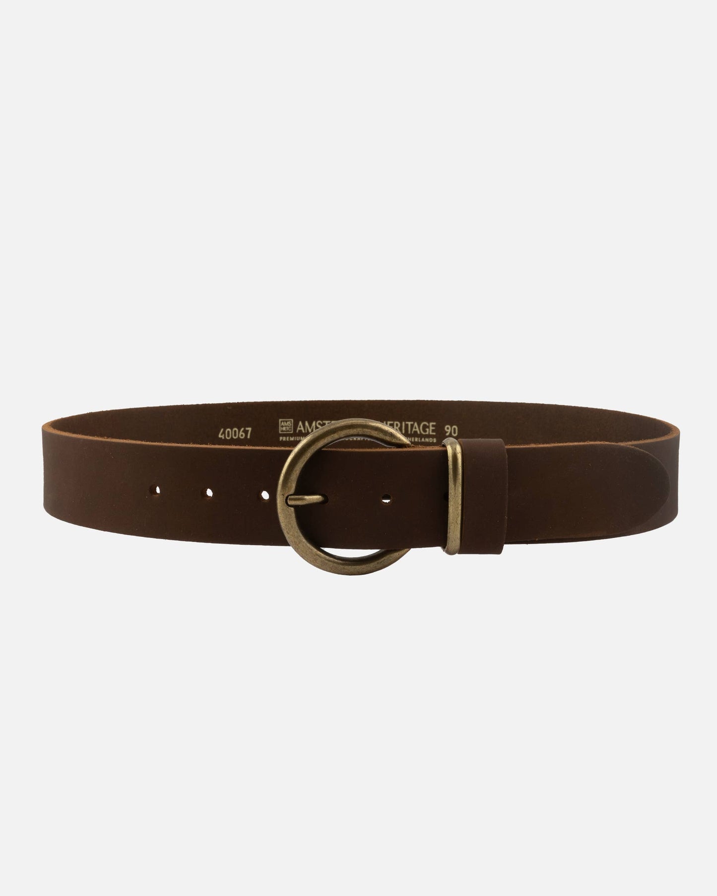 Leah | Classic Round Buckle Leather Belt