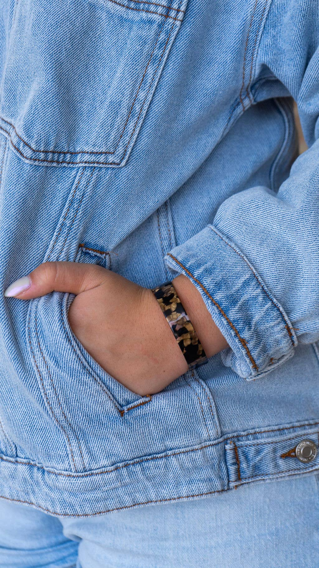 Brynn Bracelet - Black & Bronze - Standard // Cuff, Bangle
