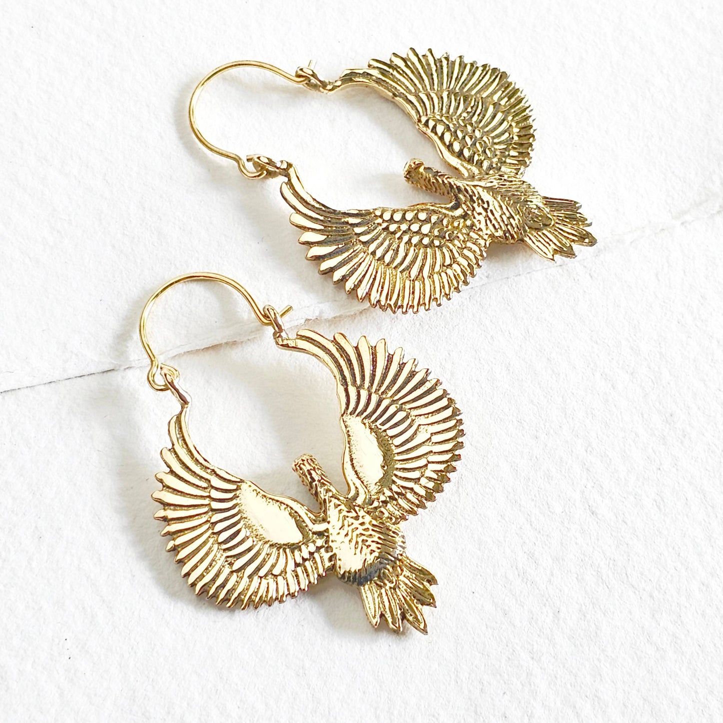 Brass  Phoenix Earrings #BX17