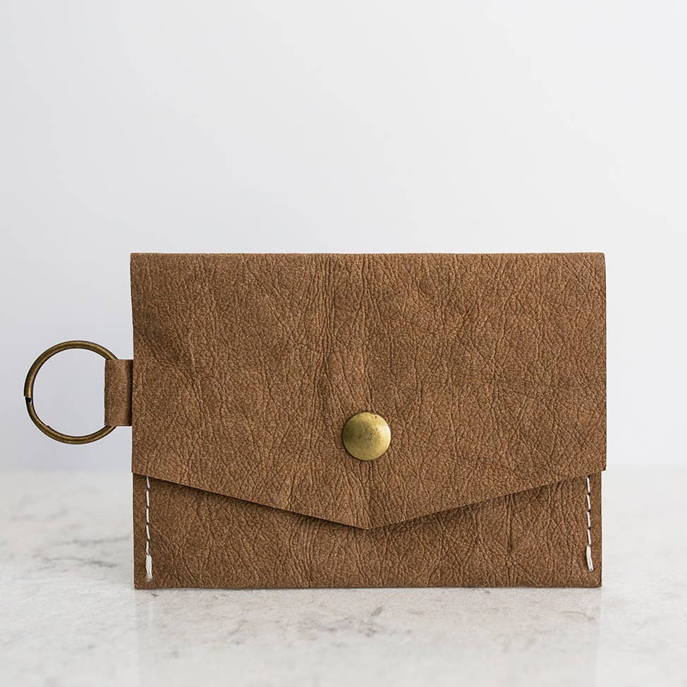 Washable Paper Mini Clutch: Latte