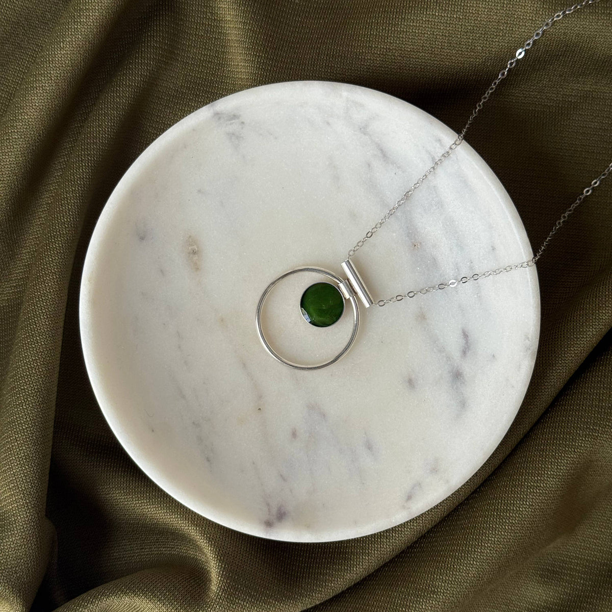 Emerald Annulet Necklace