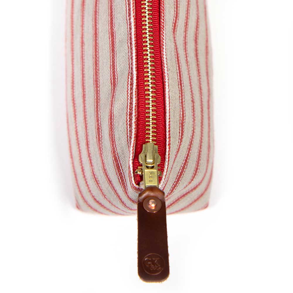 Linen Sailor Stripe Travel Clutch