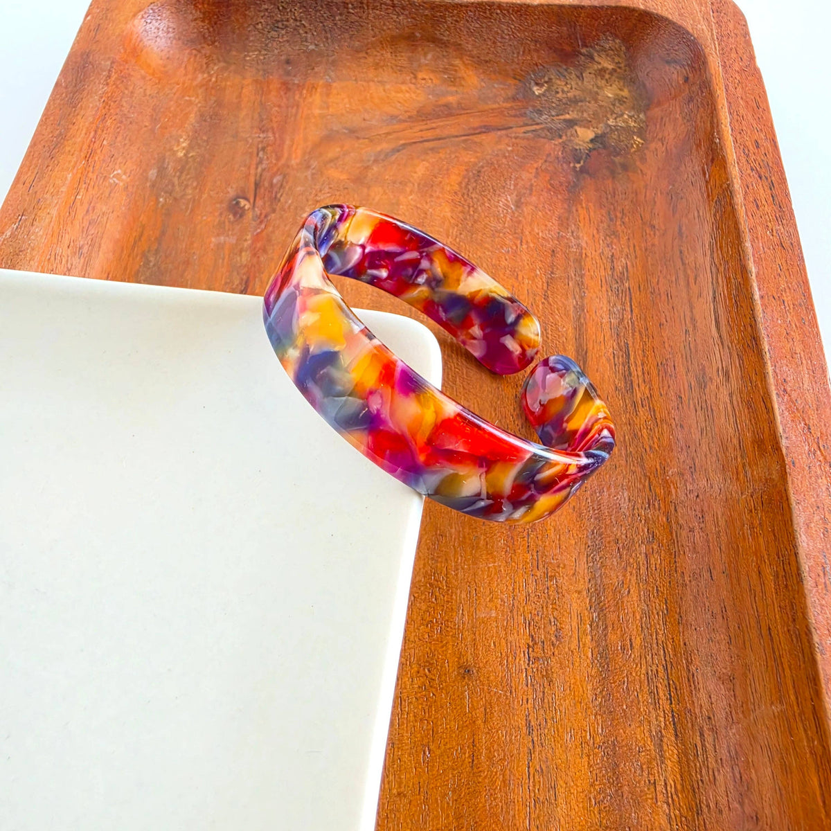 Brynn Bracelet - Jewel Stained Glass - Small // Cuff Bangle