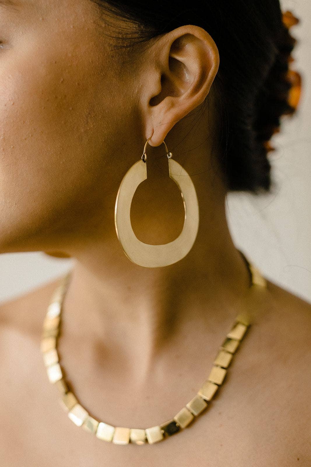 Flat Hoop Earrings - AA22