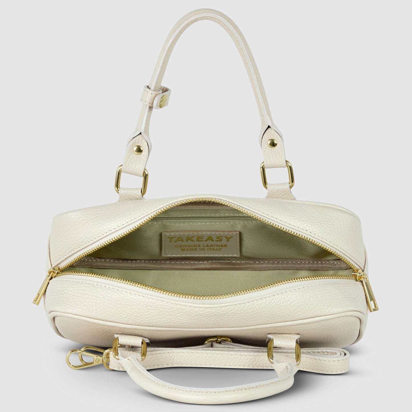Italian Genuine Calf Leather Top-Handle Bag