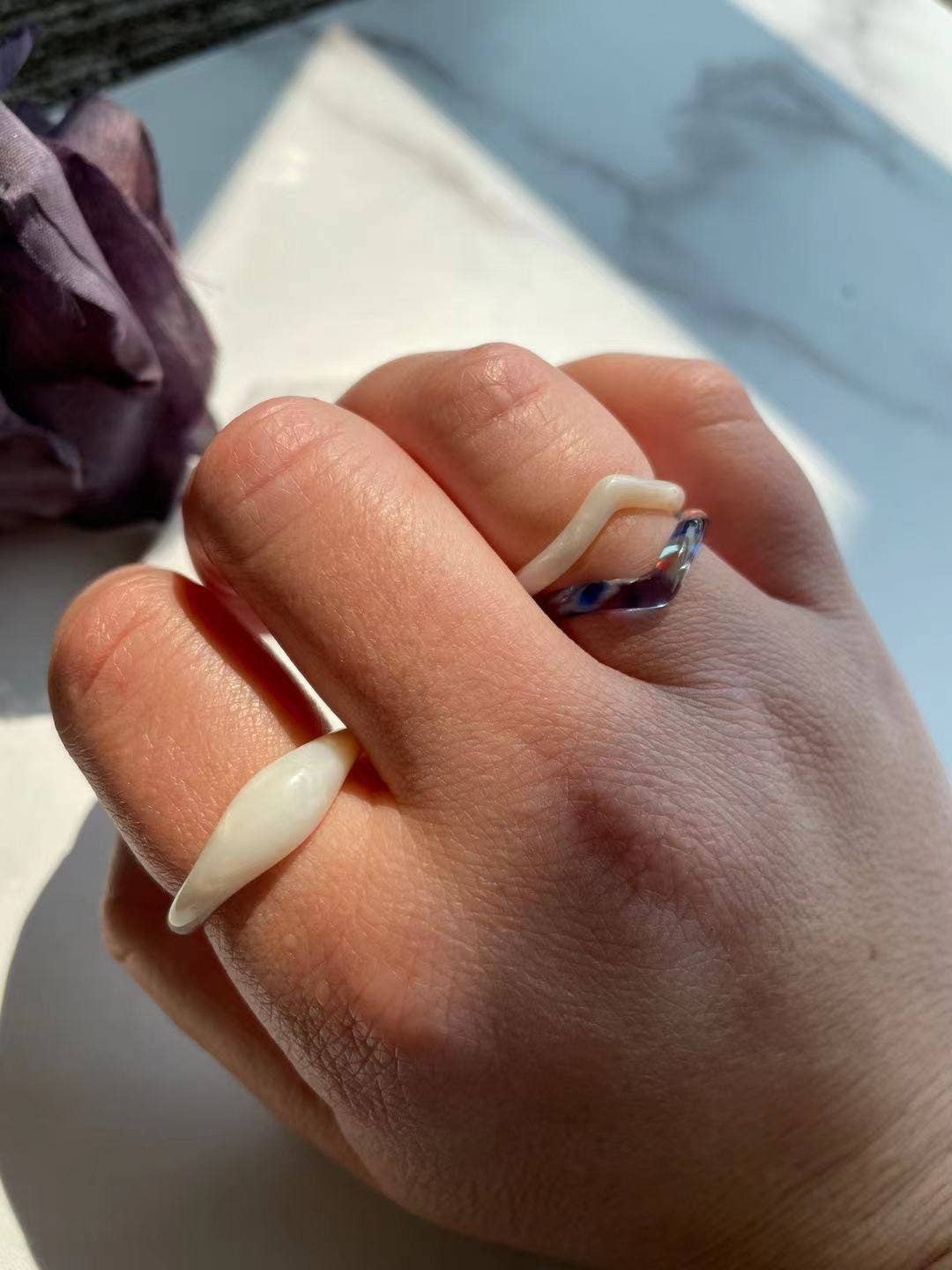 8 Pack - Stacking Heart Ring Collection