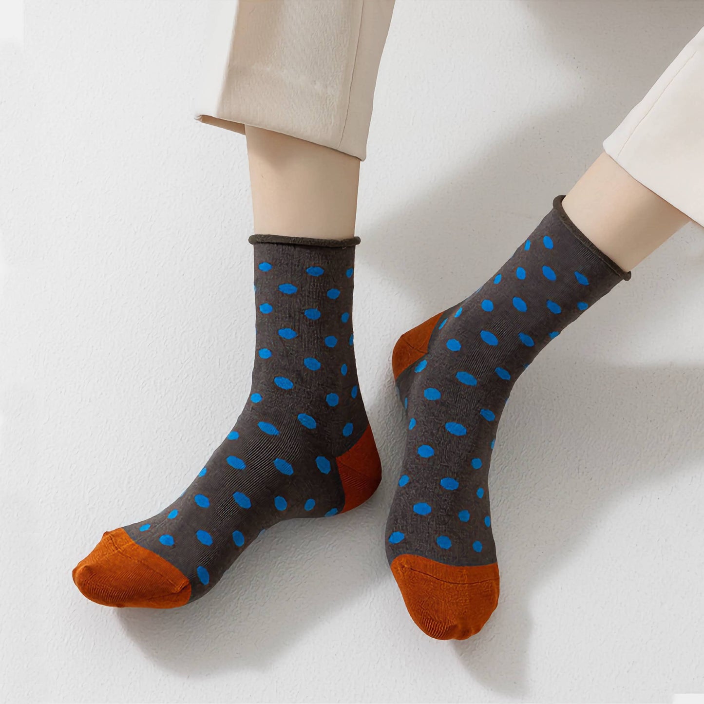 Mulberry Silk Polka Dot Socks
