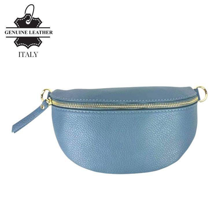 Italian Mini Leather Crossbody Waist Bag